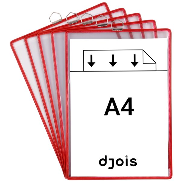 djois by tarifold Hängesichttafel, DIN A4 hoch, schwarz