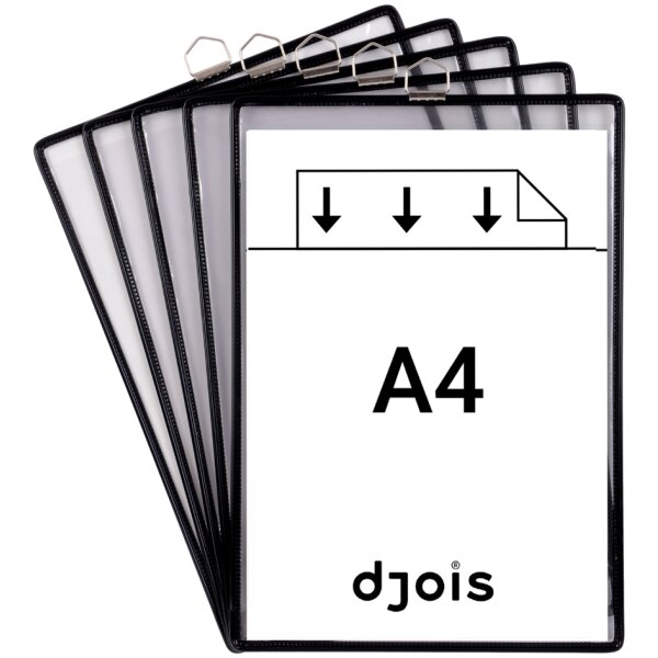 djois by tarifold Hängesichttafel, DIN A4 hoch, schwarz