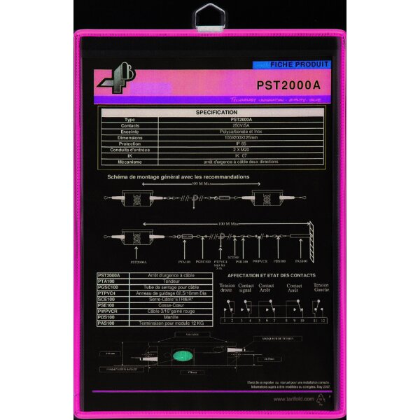 djois by tarifold Hängesichttafel, DIN A4 hoch, schwarz