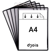 djois by tarifold Hängesichttafel, DIN A4 hoch, schwarz