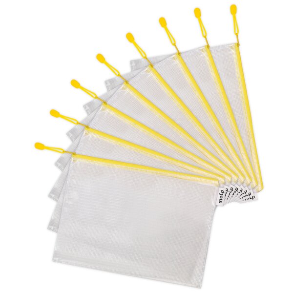 djois by tarifold Pochette à zip ZIPPER, A4, PVC, jaune