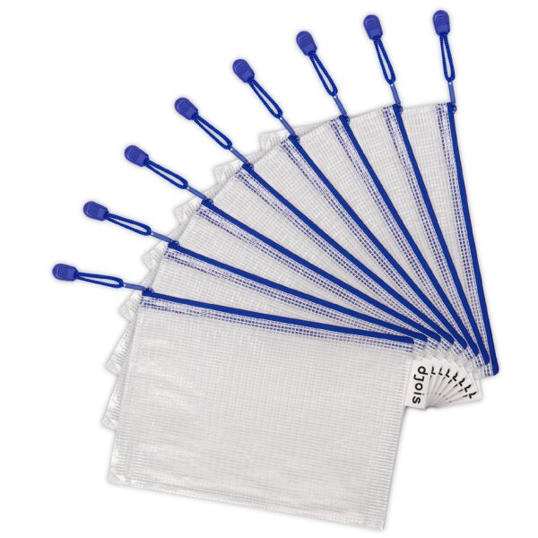 djois by tarifold Pochette à zip ZIPPER, A5, PVC, bleu