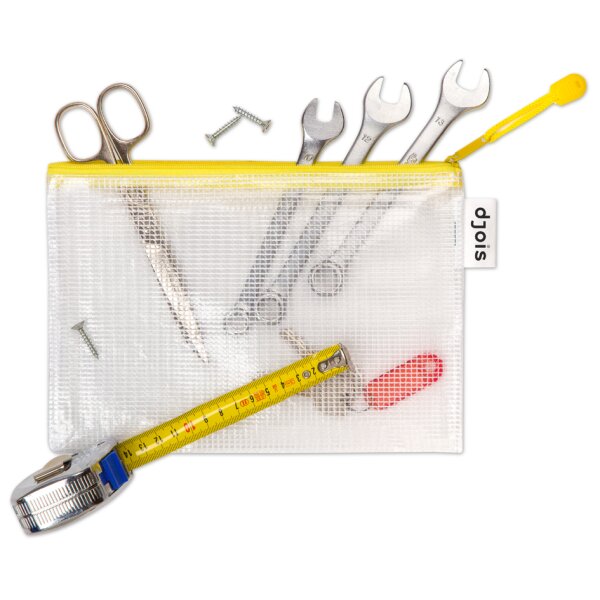 djois by tarifold Pochette à zip ZIPPER, A5, PVC, jaune