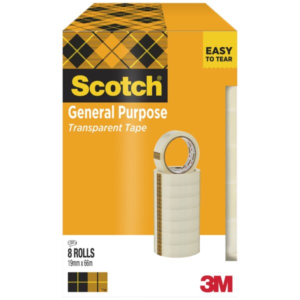 Scotch Ruban adhésif 508, transparent, 15 mm x 33 m