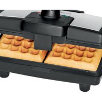 CLATRONIC Gaufrier WA 3606, noir/acier inoxydable