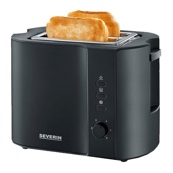 SEVERIN Grille-pain pour 2 tranches AT 2589, inox / noir