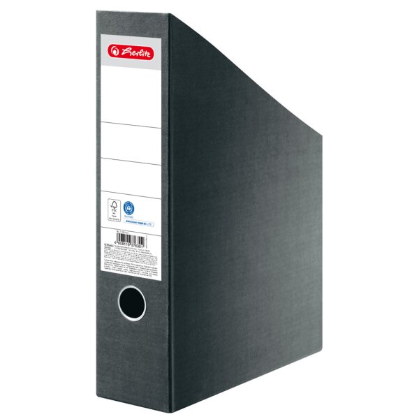 herlitz Stehsammler, DIN A4, RC-Hartpappe, dunkelgrau