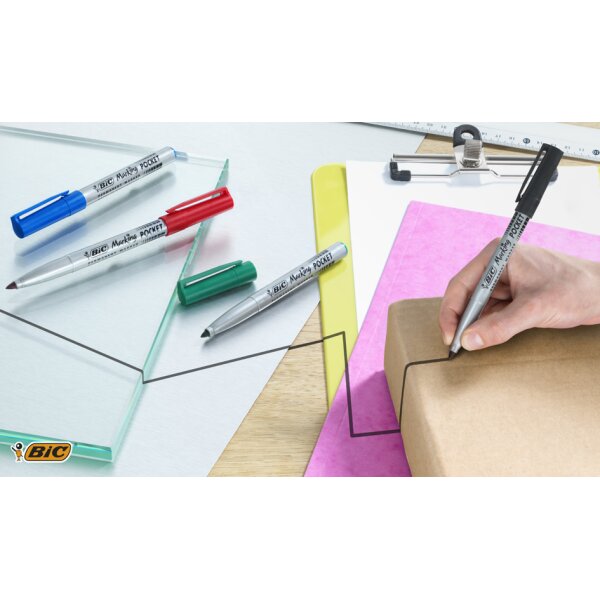 BIC Permanent-Marker Marking POCKET ECOlutions, blau