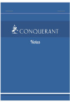 CONQUERANT SEPT Bloc-notes Notes, quadrillé, 105 x...