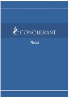 CONQUERANT SEPT Bloc-notes Notes, quadrillé, A5