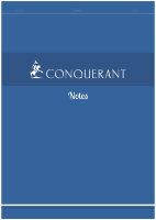 CONQUERANT SEPT Bloc-notes Notes, quadrillé, A4
