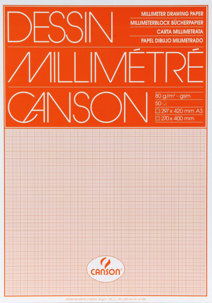 CANSON Millimeterpapier, 650 x 500 mm, 90 g qm
