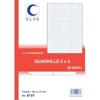 ELVE Manifold quadrillé (5/5), 140 x 105 mm, tripli