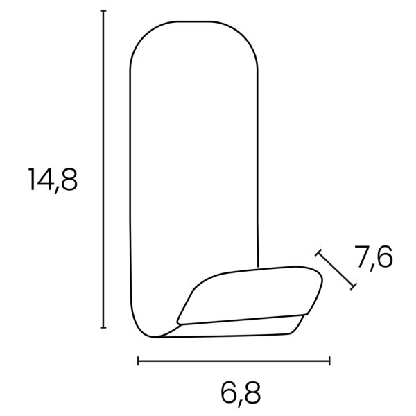 UNiLUX Garderobenhaken "STEELY", magnetisch, schwarz