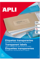 APLI Etiquettes translucides, 210 x 297 mm