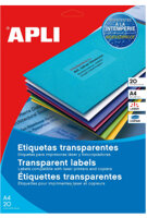 APLI Etiquettes translucides, 99,1 x 67,7 mm