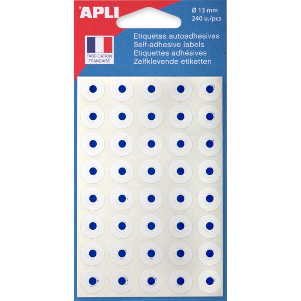 APLI Lochverstärkungsringe weiss, Durchmesser: 13 mm