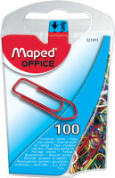 Maped Büroklammern, farbig lackierter Stahl, 25 mm