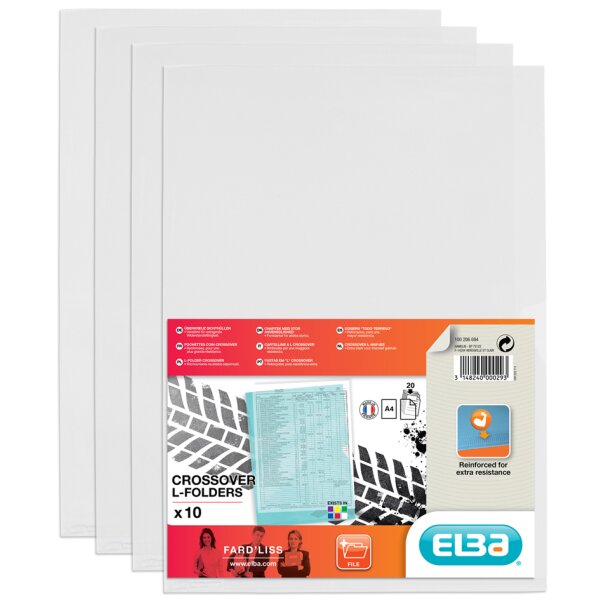 ELBA Pochettes coin FardLiss, format A4, PVC 0,18 mm,