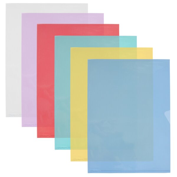 Oxford Pochettes coin FardLiss, A4, PVC 0,20 mm, rouge