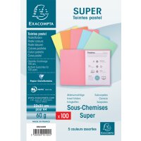 EXACOMPTA Aktendeckel SUPER 60, DIN A4, 60 g qm, sortiert