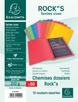 EXACOMPTA Chemises ROCKS, A4, noir
