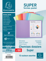 EXACOMPTA Chemises SUPER 250, A4, bleu vif