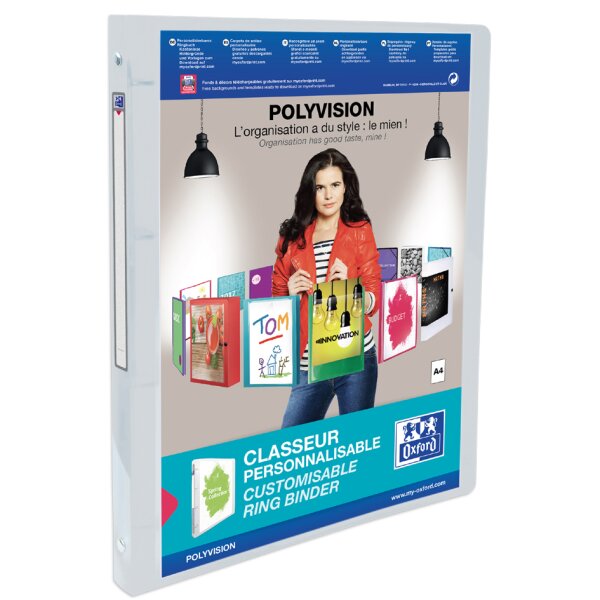 Oxford Classeur personnalisable POLYVISION, A4, 20 mm