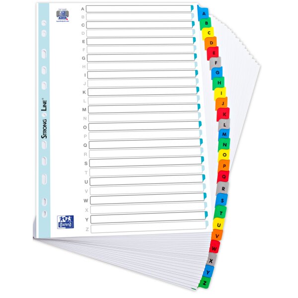 Oxford Mylarkarton-Register, A-Z, ohne "ST" "SCH", 20-teilig