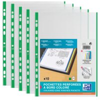 Oxford Prospekthüllen, DIN A4 mit farbigem Rand, PP,...