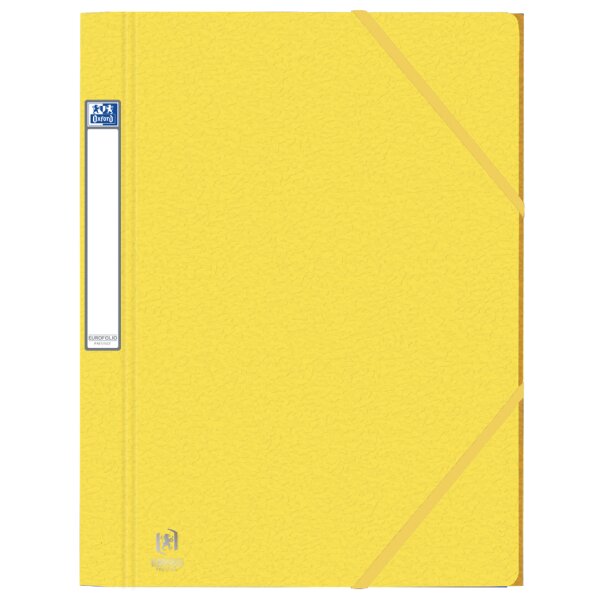 Oxford Chemise &agrave; &eacute;lastique EUROFOLIO+ PRESTIGE, A4, jaune