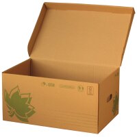 FAST NATURE LINE Archiv-Klappdeckelbox, braune Wellpappe