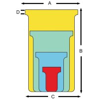 nobo T-Karten, Grösse 1,5 45 mm, 170 g qm, gelb