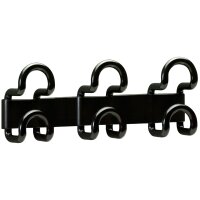 UNiLUX Patère FIL 343, 3 crochets, noir