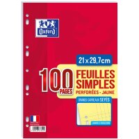 Oxford Ringbucheinlagen, SEYES, Farbe: gelb, 80 g