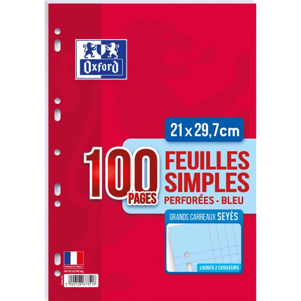 Oxford Ringbucheinlagen, SEYES, Farbe: grün, 80 g