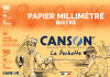 CANSON Papier millimétré, A4, 90 g/m2, couleur: bistre