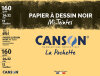 CANSON Zeichenpapier Mi-Teintes, 320 x 240 mm, schwarz