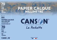 CANSON Papier calque millimétré, A4, 70 g/m2