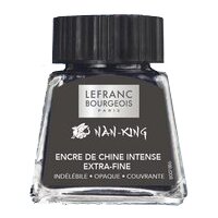LEFRANC BOURGEOIS Encre de Chine Nan-King, 250 ml, noir
