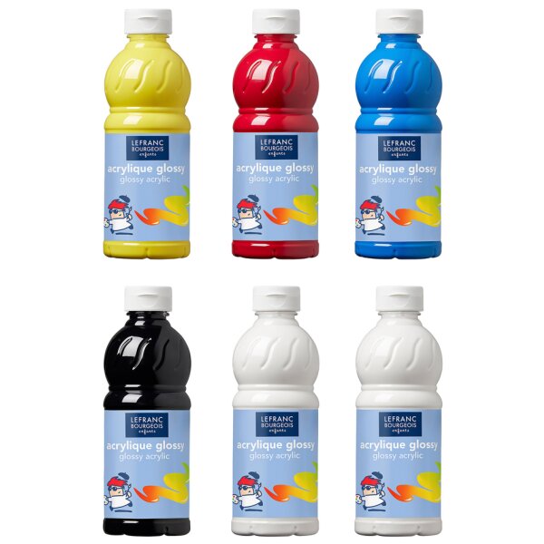 LEFRANC BOURGEOIS Acrylique Glossy, 500 ml, assorti