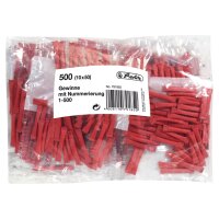 herlitz Gewinnlose, nummeriert 501-1.000, rot
