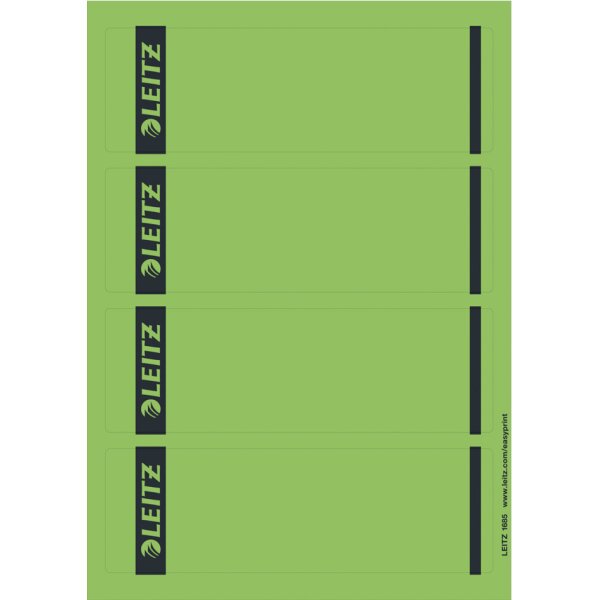 LEITZ Ordnerrücken-Etikett, 61 x 192 mm, kurz, breit, rot