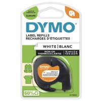 DYMO Ruban détiquette LetraTag, repassable, 12 mm x 2 m