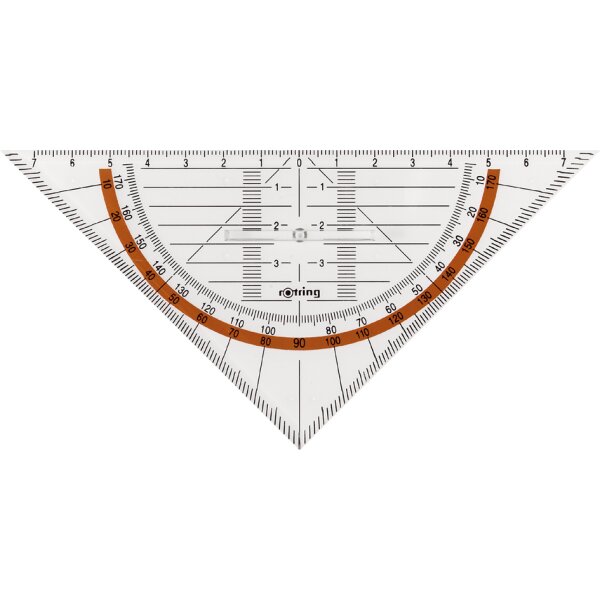 rotring Geometriedreieck Centro mit Griff, Hypotenuse: 230mm