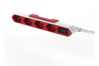 POWERCUBE Socket-rail red/white 66.9121 4x Typ 13 plug