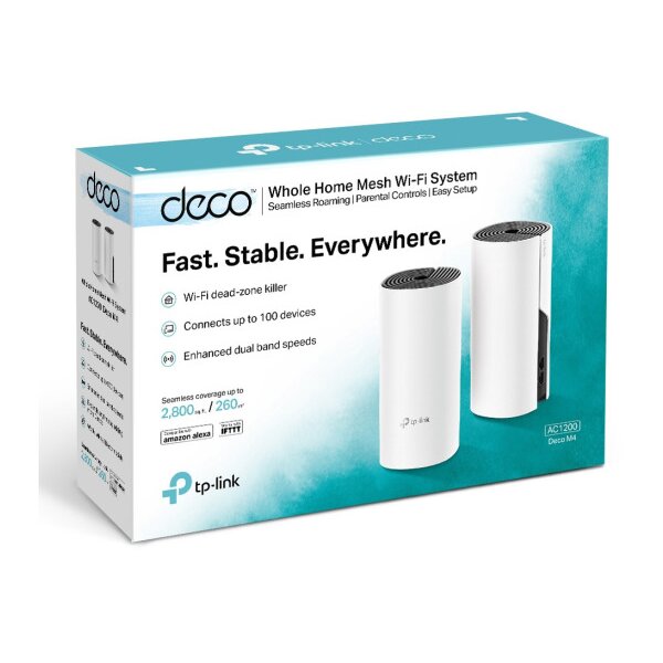 TP-LINK Whole-Home Mesh Deco M4 2-pa Wi-Fi System (2-pack)