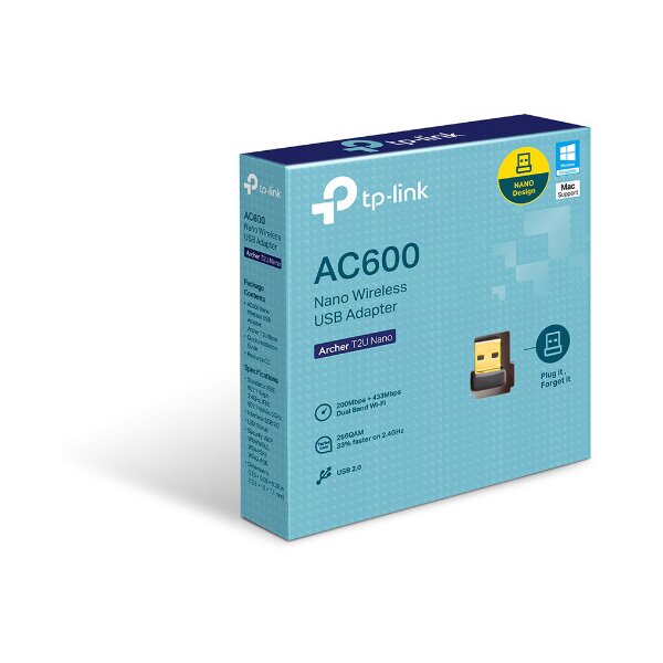 TP-LINK Archer T2U Nano AC600 Mbps Archer T2U N Wi-Fi USB Adap.