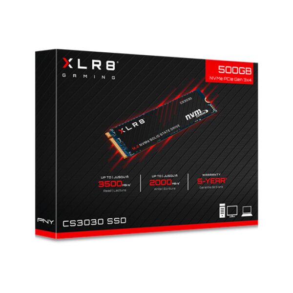PNY SSD CS3030 500GB M280CS3030-5 XLR8 M.2 NVMe