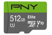 PNY micro-SDXC Elite 512GB PSDU512U1 UHS-I U1...